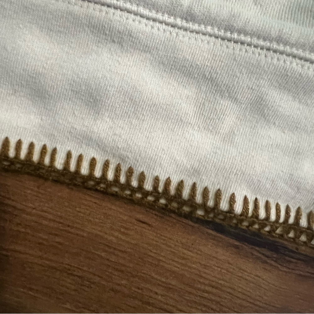 Madewell Stitched Shrunken Sweatshirt Bleached Linen Size Medium Women’s Cream - Picture 10 of 12